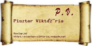 Piszter Viktória névjegykártya