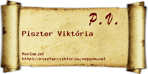 Piszter Viktória névjegykártya